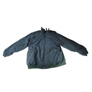 Vintage LL Bean Rain Jacket Coat Mens Sz XL Green Camping Waterproof Gorpcore